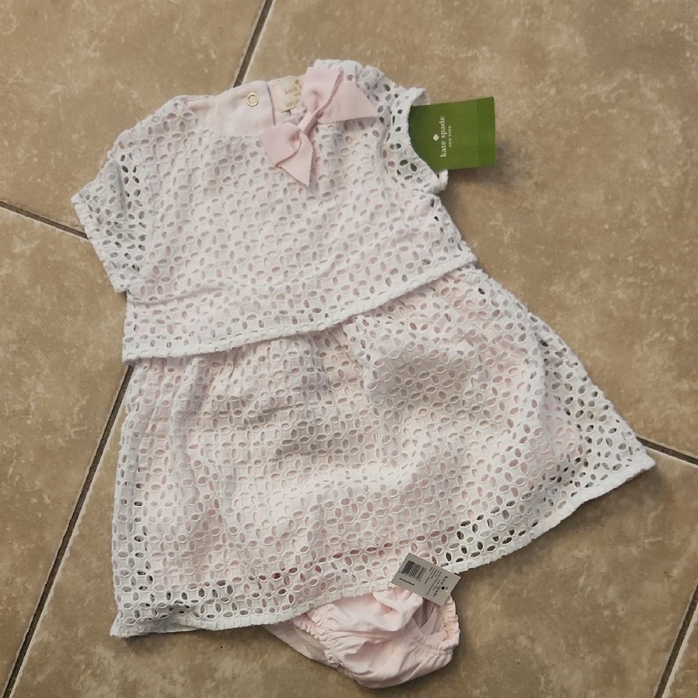 kate spade Light Pink Eyelet Kids Dress